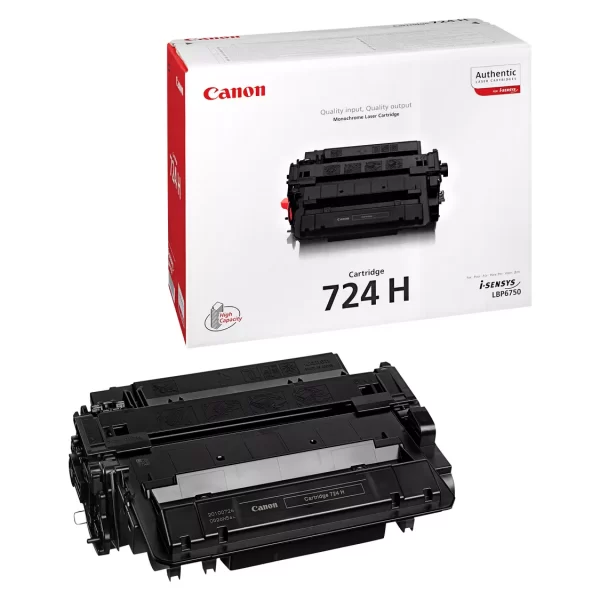 Cartucho de toner original preto Canon 724H - 3482B011/3482B002