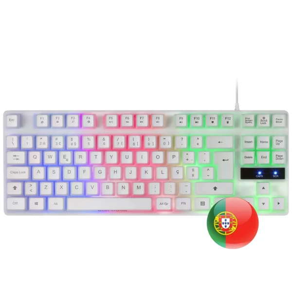 Teclado MARS GAMING MK02 TKL KEYBOARD H-MECH RED, RAINBOW RGB, WHITE, PORTUGUESE