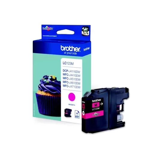 Cartucho de tinta original magenta Brother LC123 - LC123MBP