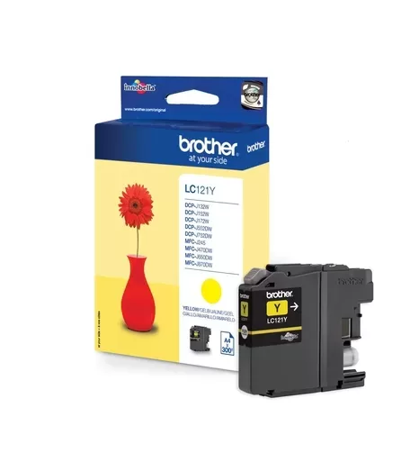 Cartucho de tinta original amarelo Brother LC121 - LC121YBP