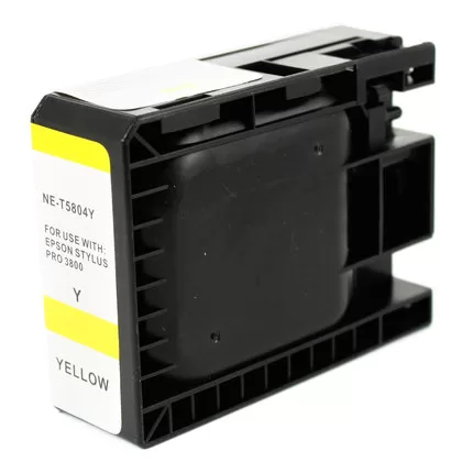 Cartucho de tinta de pigmento amarelo Epson T5804 genérico - substitui C13T580400
