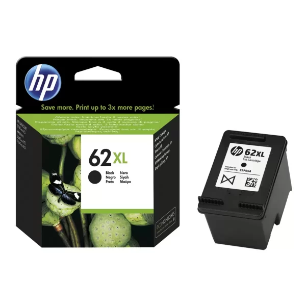 HP 62XL Preto Cartucho de Tinta Original - C2P05AE