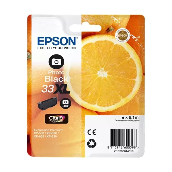 Cartucho de tinta preto original Epson T3361 (33XL) - C13T33614012