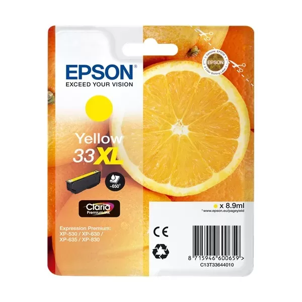 Cartucho de tinta amarelo original Epson T3364 (33XL) - C13T33644012