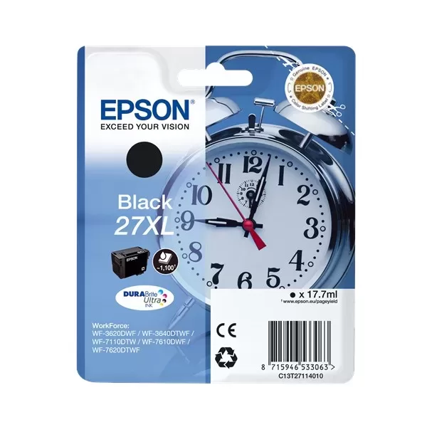 Cartucho de tinta preto original Epson T2711 (27XL) - C13T27114012