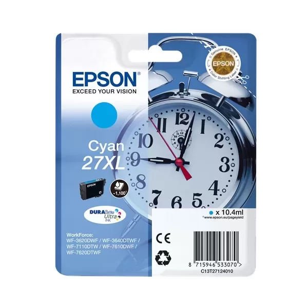 Cartucho de tinta original Epson T2712 (27XL) cyan - C13T27124012
