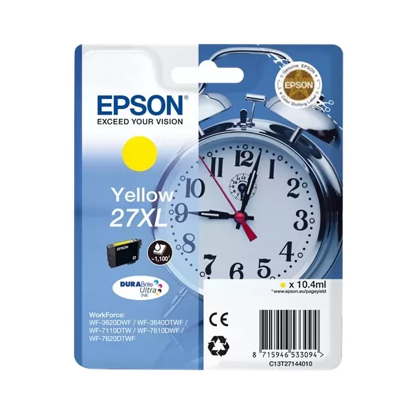 Cartucho de tinta amarelo original Epson T2714 (27XL) - C13T27144012