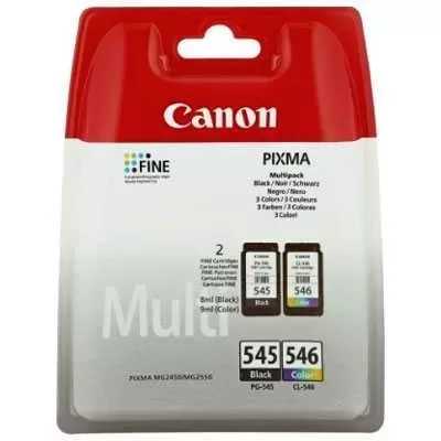 Pacote de cartucho de tinta original Canon PG545 preto + CL546 colorido - 8287B005
