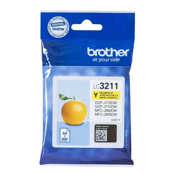 Cartucho de tinta original amarelo Brother LC3211 - LC3211Y