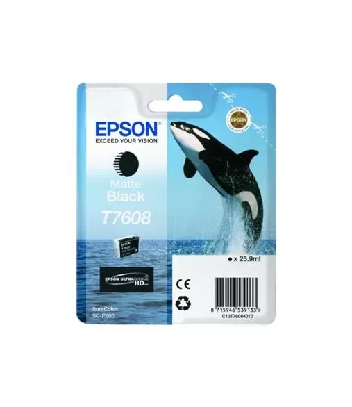 Cartucho de tinta original preto fosco Epson T7608 - C13T76084010