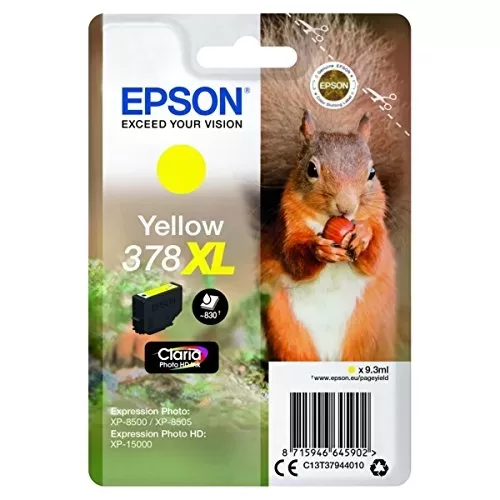 Epson 378XL Amarelo Cartucho de Tinta Original - C13T37944010