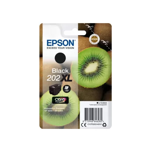 Cartucho de tinta preto original Epson 202XL - C13T02G14010