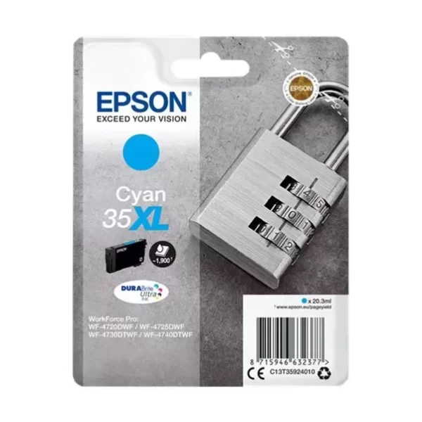 Cartucho de tinta original Epson T3592 (35XL) cyan - C13T35924010