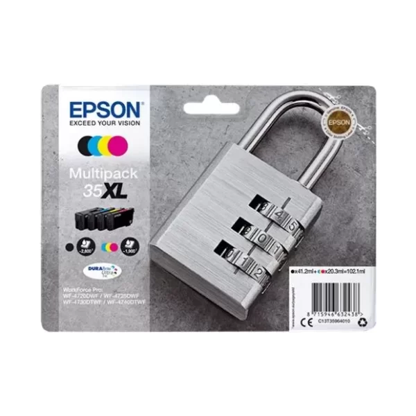 Pacote com 4 cartuchos de tinta originais Epson T3596 (35XL) - C13T35964010