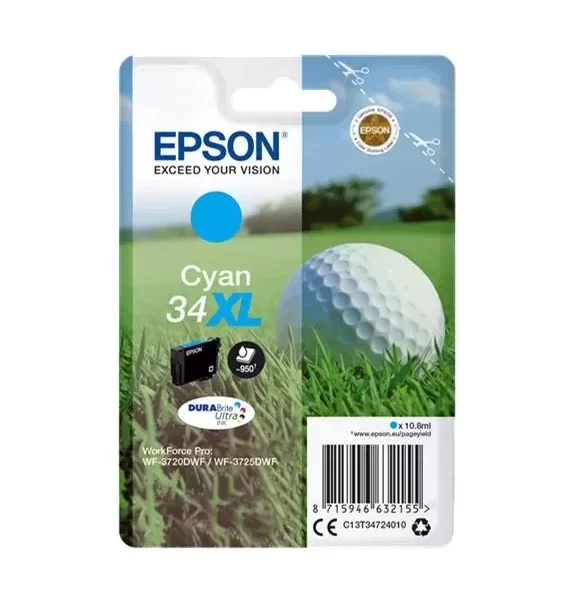 Cartucho de tinta original Epson T3472 (34XL) cyan - C13T34724010