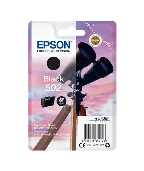 Cartucho de tinta preto original Epson 502 - C13T02V14010