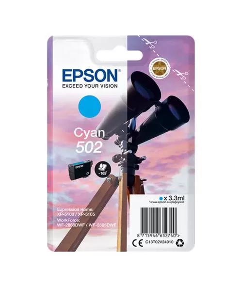 Cartucho de tinta original Epson 502 cyan - C13T02V24010