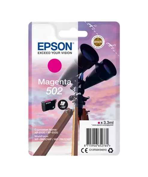 Cartucho de Tinta Original Epson 502 Magenta - C13T02V34010