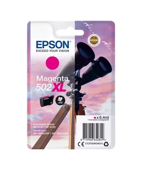 Cartucho de tinta original magenta Epson 502XL - C13T02W34010